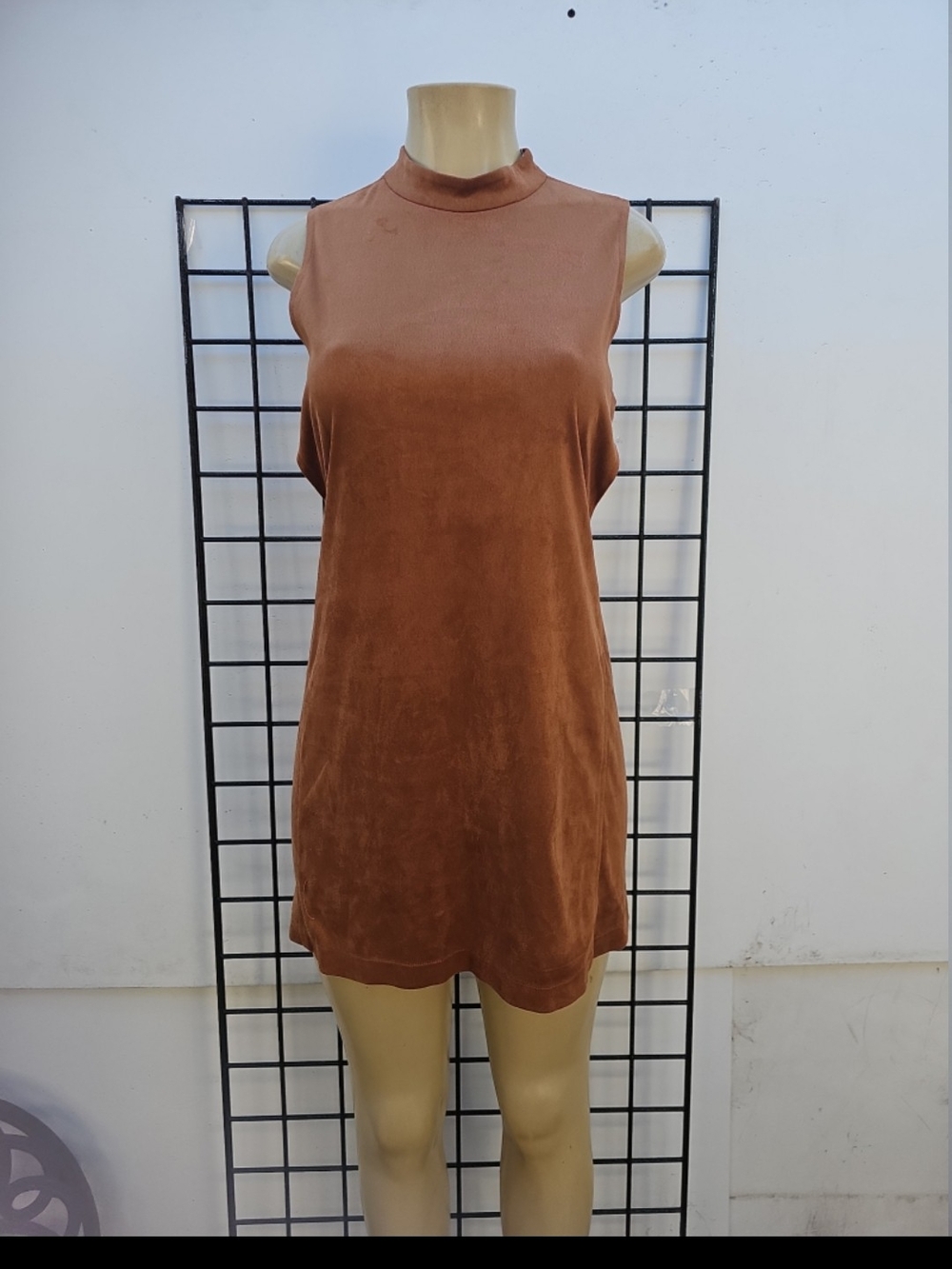 Cotton Candy Rust Brown Sleeveless Tunic